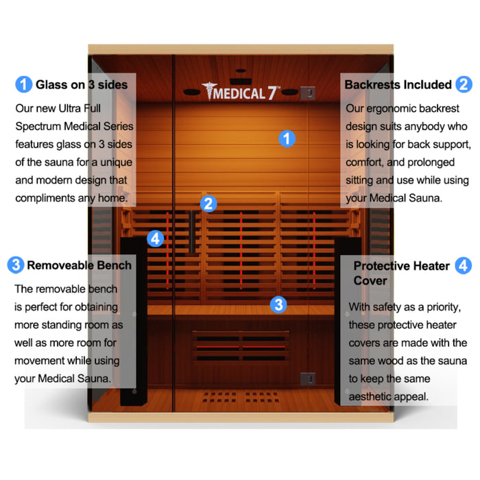 Medical 7 Indoor Infrared Sauna | Medical Saunas